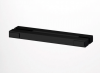 Ronal drzwi jednoczęściowe lewe na wymiar ze ścianką stałą w linii 100-160x0-200 cm, szkło przezroczyste, profile BLACK LINE czarny mat SOLF13GSM10607